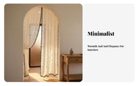 Translucent Floral Door Curtain Machine Washable Lace Translucent Door Panel