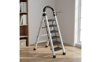 Household Folding Ladder Foldable Folding Stepladder Heavy Duty Portable Step Ladder for Kitchen, Garage, Warehouse