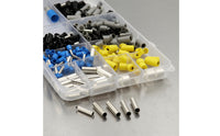 390 Pieces Wire Ferrule Kit Cylindrical Wire Ferrules Terminal Kit Crimp Terminals with Organizer Box Multi-Size
