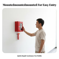Break-Glass Entry Device Storage Unit Highly Visible Safety Apparatus High-Visibility Red Emergency Container for Business Owners, Homeowners