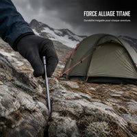 5mm TC4 Titanium Alloy Tent Stakes for Outdoor Camping, Lightweight and Rustproof