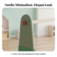 Multi-Functional Storage Toddler Dress-up Station Childaccessible Height A-Frame Clothes Rack Floor-Standing children's Furniture Stable framework for children, Toddlers, Parents, Bedroom, Playroom, Nursery, Entryway