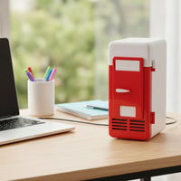 USB Mini Fridge Compact Mini USB Fridge Plug and Play Refrigerator for Office Workers, Students