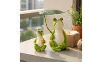 2 Pieces Frog Ornament Resin Frog Figurine Home Decoration Painted Gift