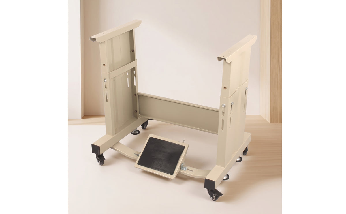 Stitching Apparatus Frame with Foot Pedal Adjustable-Height Stitching Apparatus Table Frame Mobile Foot Pedal Riser for Tailors, Sewists