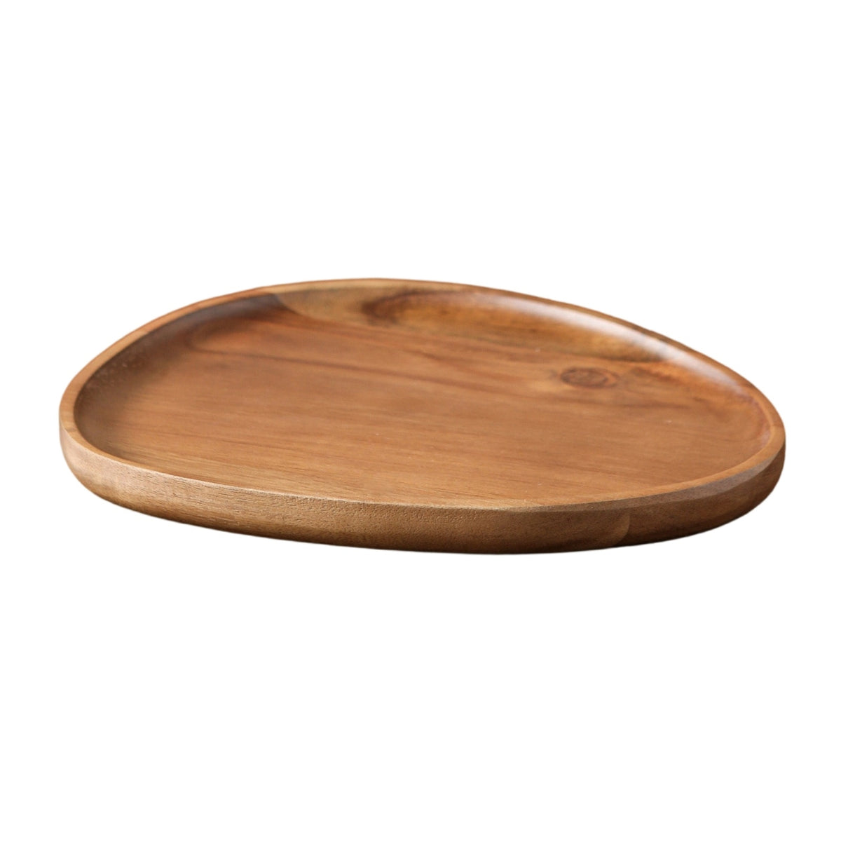 Wood Serving Tray Tray with Raised Rim Easy to Clean for Tea Time