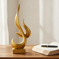 Flame Figurine Glossy Flame Sculpture Tabletop Figurine Sculptural Decor Compact for Art Lovers, Living Room, Bookshelf