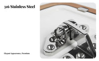 Stainless Steel Bifold Hinge Sturdy Duty Boat Hinge Yacht Awning Fitting Mirror Polished Easy to Install
