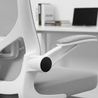 Reclining Backrest Ergonomic Office Chair Flip-up Armrests Adjustable Computer Chair Space-Saving for Students, Gamers, Dorm Room, Study