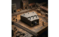 Miniature Roundhouse Model Industrial Turntable Model Detailed Train Garage Kit Lifelike for Hobbyists, Collectors