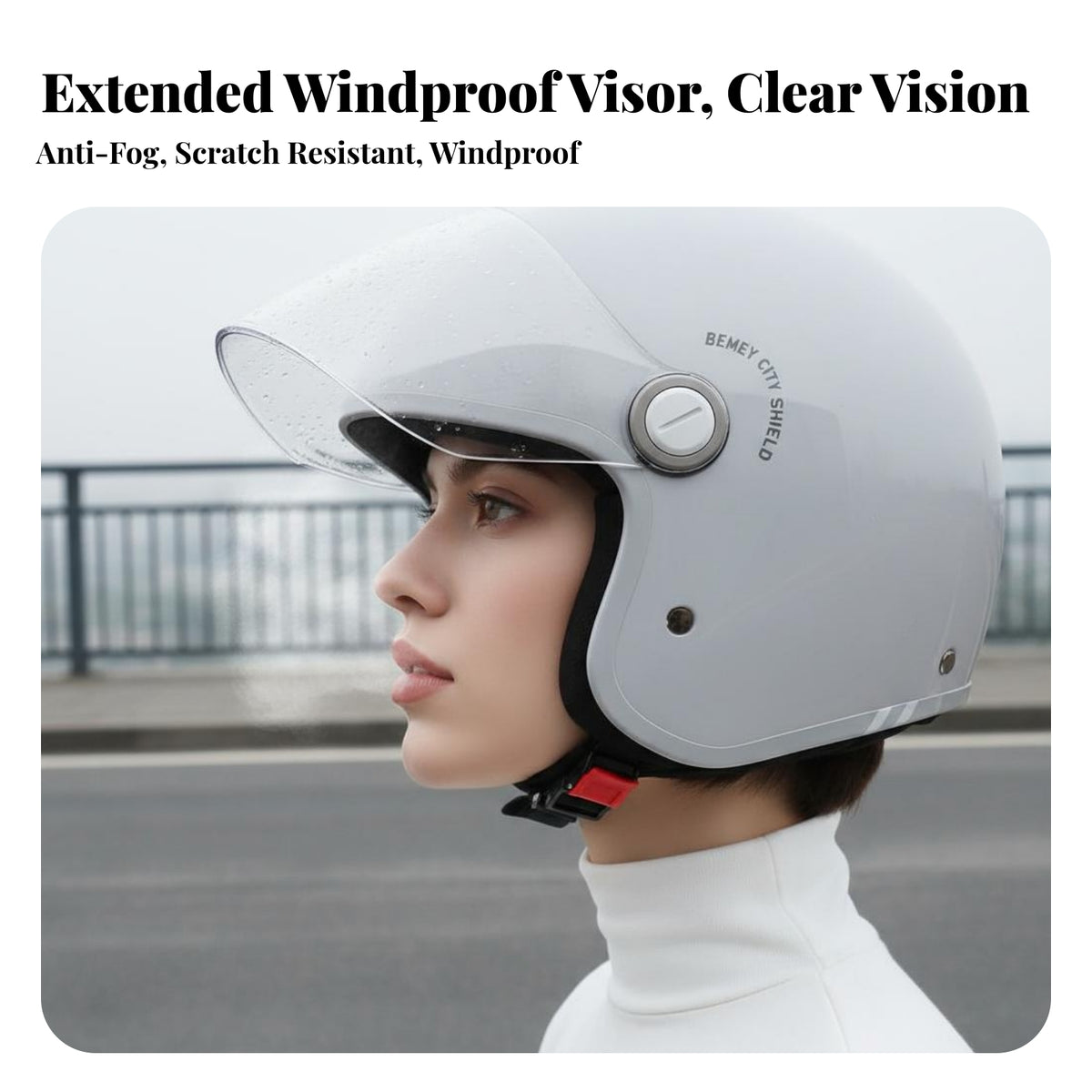 3/4 Helmet Thermal Lining 3/4 Open Face Helmet Shell Guarding Headwear for Women, Adults, City Riding, Daily Commuting, Highway Cruising