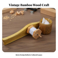 Bamboo Ink Pot Simple and Practical Ink Line Marker Traditional Design Carpentry Line Scriber for Woodworkers, Builders, Carpentry, Framing, Masonry