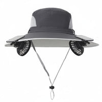 Adjustable Size Solar Powered Fan Hat Lightweight Solar Fan Hat Breathable Mesh Windproof Chin Strap for Fishers, Hikers, Gardeners, Fishing, Hiking, Camping, Gardening