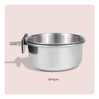Rustproof Parrot Feeding Cup Easy to Clean Stainless Steel Bird Bowl Long-Lasting Bird Cage Bowl Dishwasher Safe for Parrots, Birds, Aviary