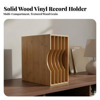 Vinyl Album Storage Rack Solid Wood Wooden LP Holder Vintage Design
