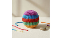 6 Pieces Crochet Hacky Sack Colorful Hacky Sack Crocheted Footbag Soft Juggling Footbag Textured for Beginners, Hand Tossing