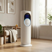Touch Buttons Mesh Grille Fan Cylindrical Body Freestanding Air Cooler Fan