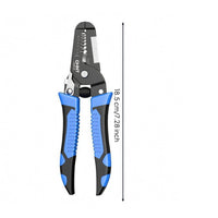 Serrated Gripping Surfaces Plier-Style Wire Stripper Measuring Markings Coil-Return-Loaded Wire Stripper Compact Hand Tool Non-Slip Handle for Electrical Work