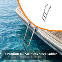 Boat Ladder Polished Metal Finish Folding Boat Ladder Foldable