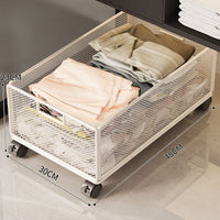 Wheeled Laundry Basket Cart for Under Sink, Movable Storage Rack for Bathroom Cabinet