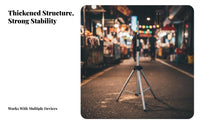 Foldable Design Telescopic Light Stand Sturdy Metal Construction Portable Work Light Stand Adjustable Photography Tripod for Street Vendors, Live Streamers, Content Creators, Night Market, Outdoor, On Location
