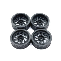 RUICHEN TECHNOLOGY 1/28 RC Car Upgrade 26.5mm Racing Wheel Hub and Tire for Wltoys Kyosho Mini