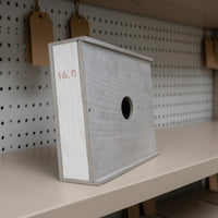 Wood Grain Piano String Box Light Gray Wooden Storage Box Natural Finish