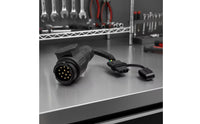 13-Pin to 4-Pin Adapter Black Trailer Connector Cable Ribbed Vehicle Accessory
