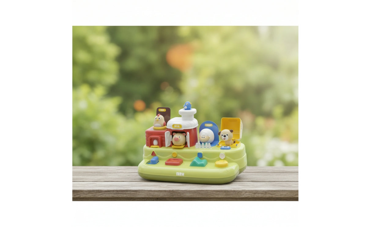 Interactive Toy with Music Operated Spring-up up Animal Toy Musical for Toddlers, Infants, Playroom, Classroom, Daycare