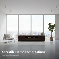 Solid Wood TV Cabinet Sturdy Construction Modern Chinese Look Television Stand Sturdy Living Room Entertainment Center for Apartment Dwellers, Home