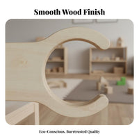 Builds Gross Physical Skills River Stone Bridge Board Early Development Balance Beam and Stepping Stones Thickened Wood Toddler Balance Board Set Multi-Functional Design for Toddlers