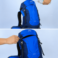 Water Repellent Nylon Hiking Backpack Multi-Day Trekking Rucksack Padded Back