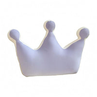 White Trim Crown-Shaped Cushion Padded Support Pillow