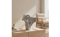 Sculptural Vase Irregular Resin Vase Faceted Vessel for Hotel Foyer