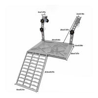 Turtle Basking Platform with Ramp Adjustable Hanging Turtle Platform with Suction Cups for Reptile Keepers