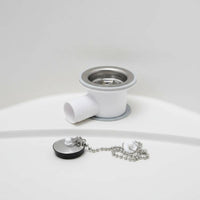 RV Sink Drain with Plug Stainless Steel Strainer Recreational Vehicle Sink Waste Outlet Plumbing Fitting Easy Installation