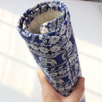20 Slots Canvas Paintbrush Roll Handmade Artist Brush Holder Wrap Multi-Slot Organizer Roll-up Brush Case Tie Closure for Artists, Painters, Art Students, Travel, Outdoor Painting