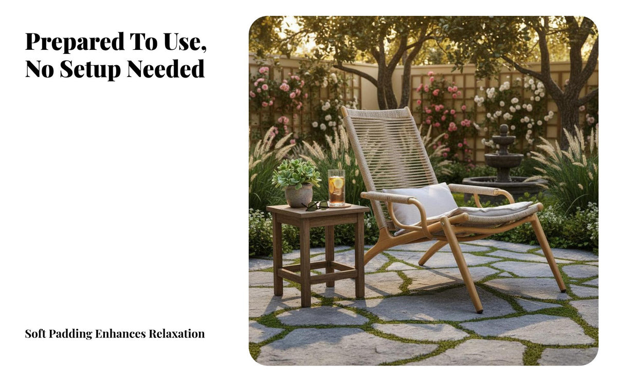 3 Pieces Small Balcony Furniture Foldable Design Rattan Design Balcony Furniture Set Space Saving New Chinese Type Lounge Chairs for Tea Area, Porch