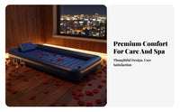 Foldable Inflatable Waterbed Mattress Leakage Protection Inflatable Bathing Bed Comfortable Patient Care Waterbed Leak-Proof for Bedridden Patients, Couples, Hydrotherapy, Spa