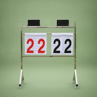 Scoreboard with Wheels Freestanding Mobile Scoreboard Portable Scorekeeper for Schools, Coaches, Training Training Periods