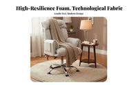 High-Back Support Padded Recliner with Footrest Adjustable Height Reclining Desk Chair with Footrest Cushiony Cushioning Swivel Seat Ergonomic Design for Students, People Working from Home, Distant Workers, Bedroom, Dorm Room, Gaming Setup