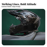Outdoor Removable and Washable Liner Full Face Motocross Helmet Shell Construction Impact-Resistant Headwear for Women, Adults, Rally