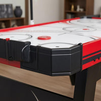 Printed Playing Surface Table Ice Hockey Game Overhead Scoring Frame Cabinet Ice Hockey Game Puck Goals Black Legs
