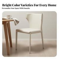 Curved Rear Side Chair Nordic & Design Dining Room Seating Sleek Fromline Ergonomic Rearrest for Interior Decorators, Families