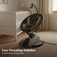 Electric Baby Gentle Motion Seat Built-in Lullabies Electric Rocking Cradle 5feature Harness Infant Gentle Motionr for Newborns, Infants, Rest Time