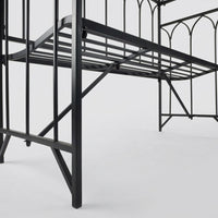 Garden Bench with a Metal Garden Arch for Climbing Plants, Pastoral Style Wedding Decorations, Floor Standing Arches Metal Strong, Pack of 1
