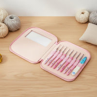 Size Marked Pink Crochet Hook Set Great Gift Crochet Hook Set Effortless Stitching for Beginners, Crafters, Travel