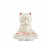 Cute Cat Figurine Desktop Phone Holder Double Function Cute Cat Phone Holder Multi-Functional Desk Ornament for Women, Girls, Office, Nightstand, Kitchen