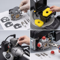 2 Pieces Replacement Carburetor Repair Kit Overhaul Carburetor Rebuild Kit Essential Parts for Lawn Mower