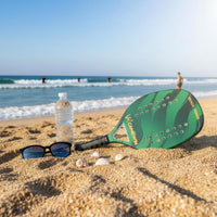 Carbon Fiber Beach Paddle Lightweight Design Carbon Fiber Beach Racket Non-Slip Grip Solid Head Tennis Racket